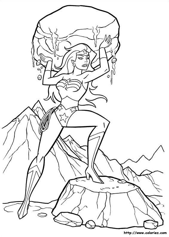 Wonder Woman et le rocher
