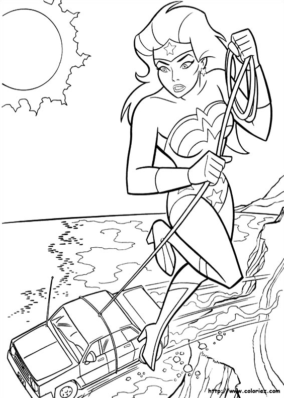 Wonder Woman traine une voiture