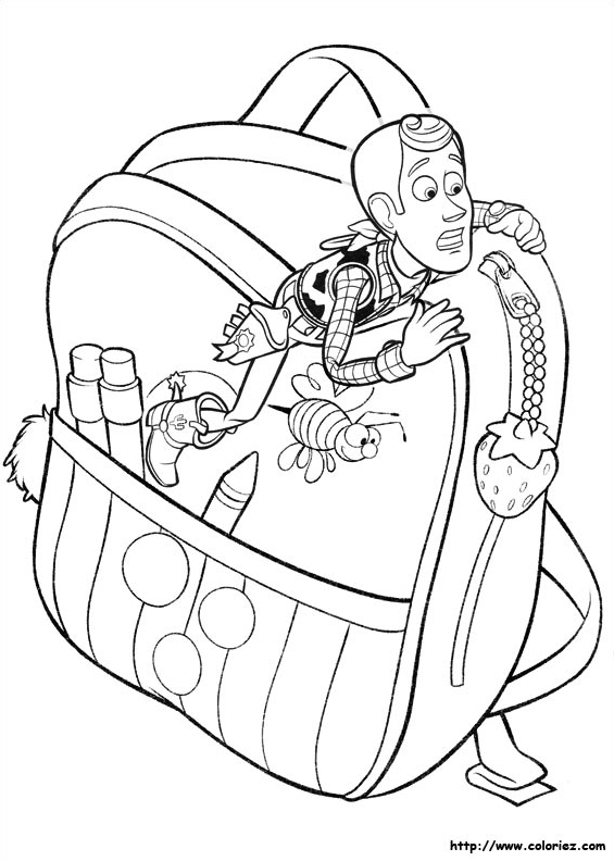 Woody dans le cartable