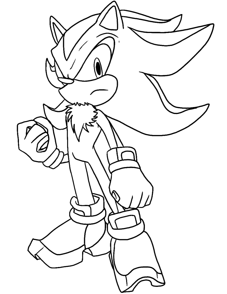 Dession Sonic en position debout