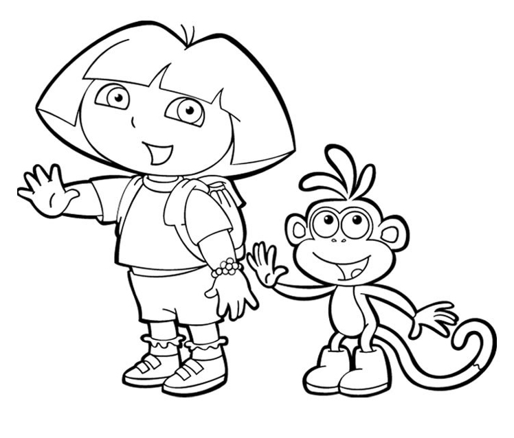 Dora et Babouche font coucou de la main
