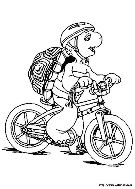 Franklin fait du vélo