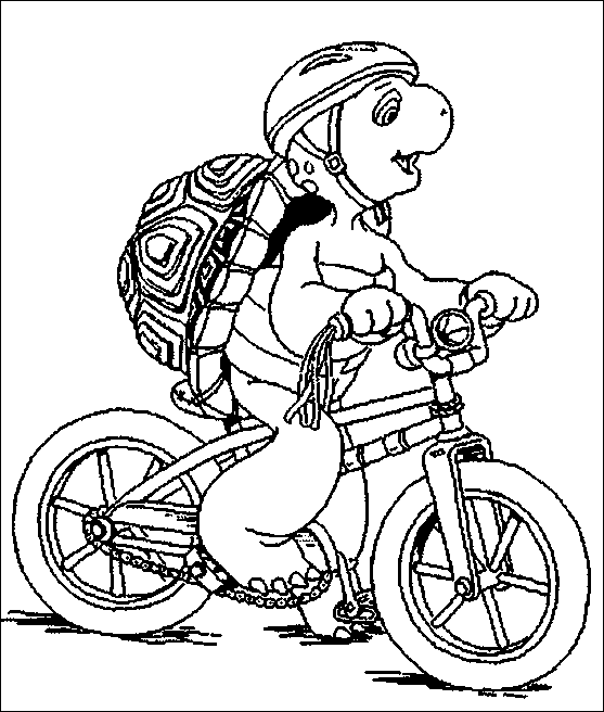 Franklin sur son vélo