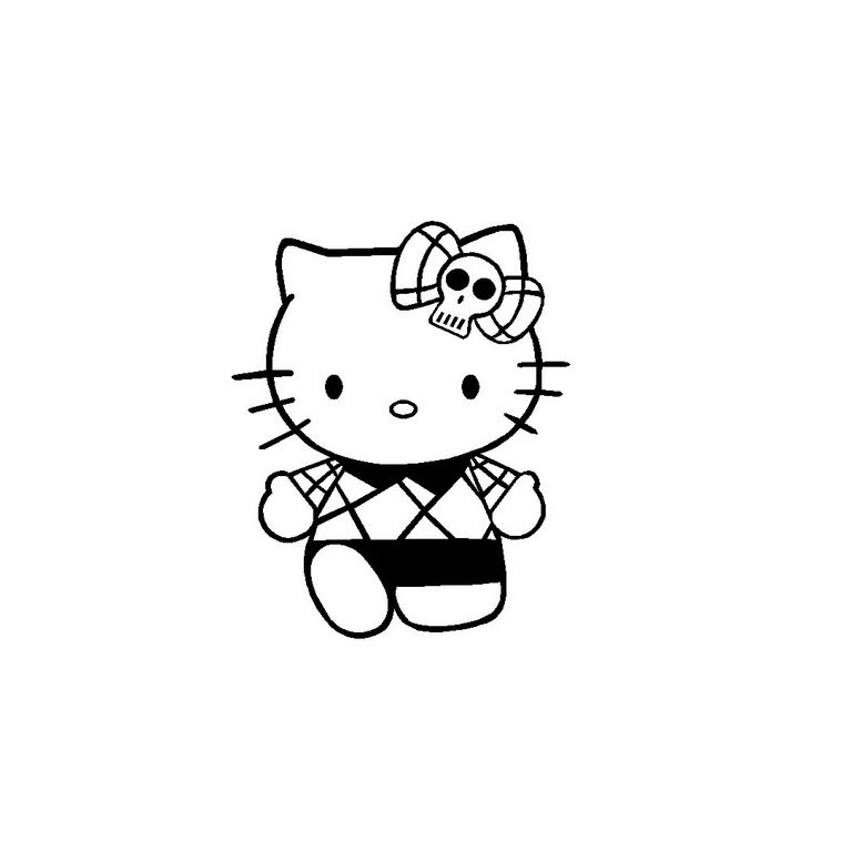 Hello Kitty déguisée en gothique