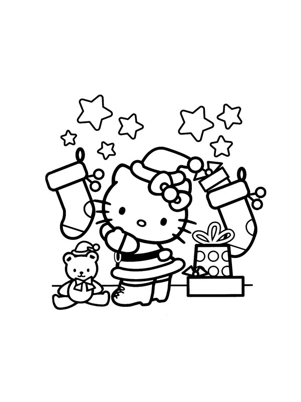 Hello Kitty en mère noël