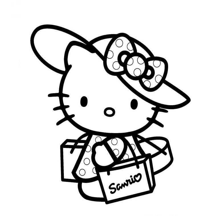 Hello Kitty fait du shopping