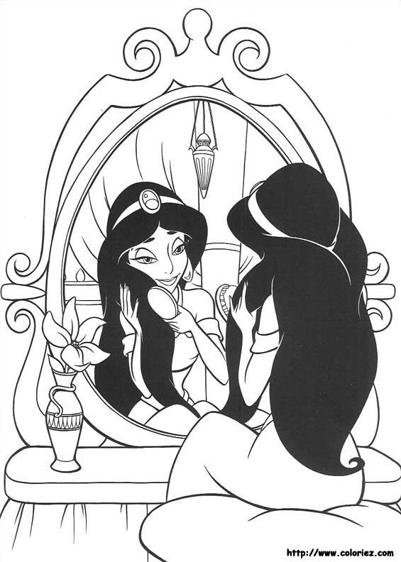 Jasmine devant son miroir