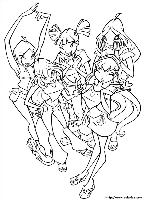 Coloriage Le club des Winx