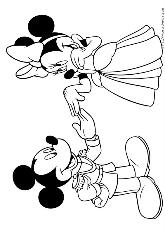 Coloriage Mickey gentleman