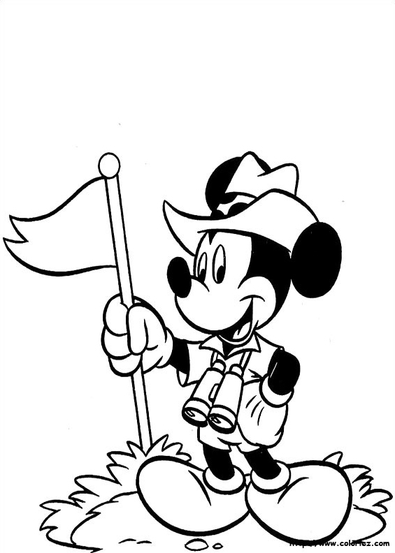 Coloriage Mickey golfeur