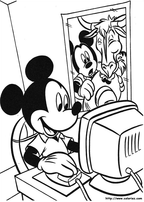 Coloriage Mickey webmaster