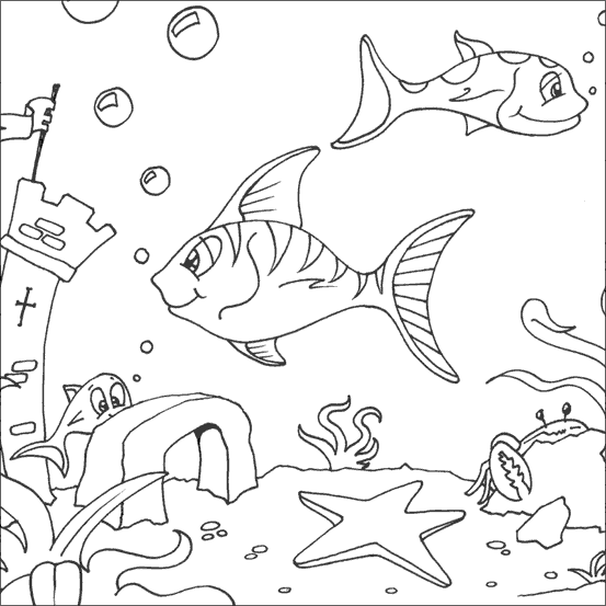 Poissons dans l'océan